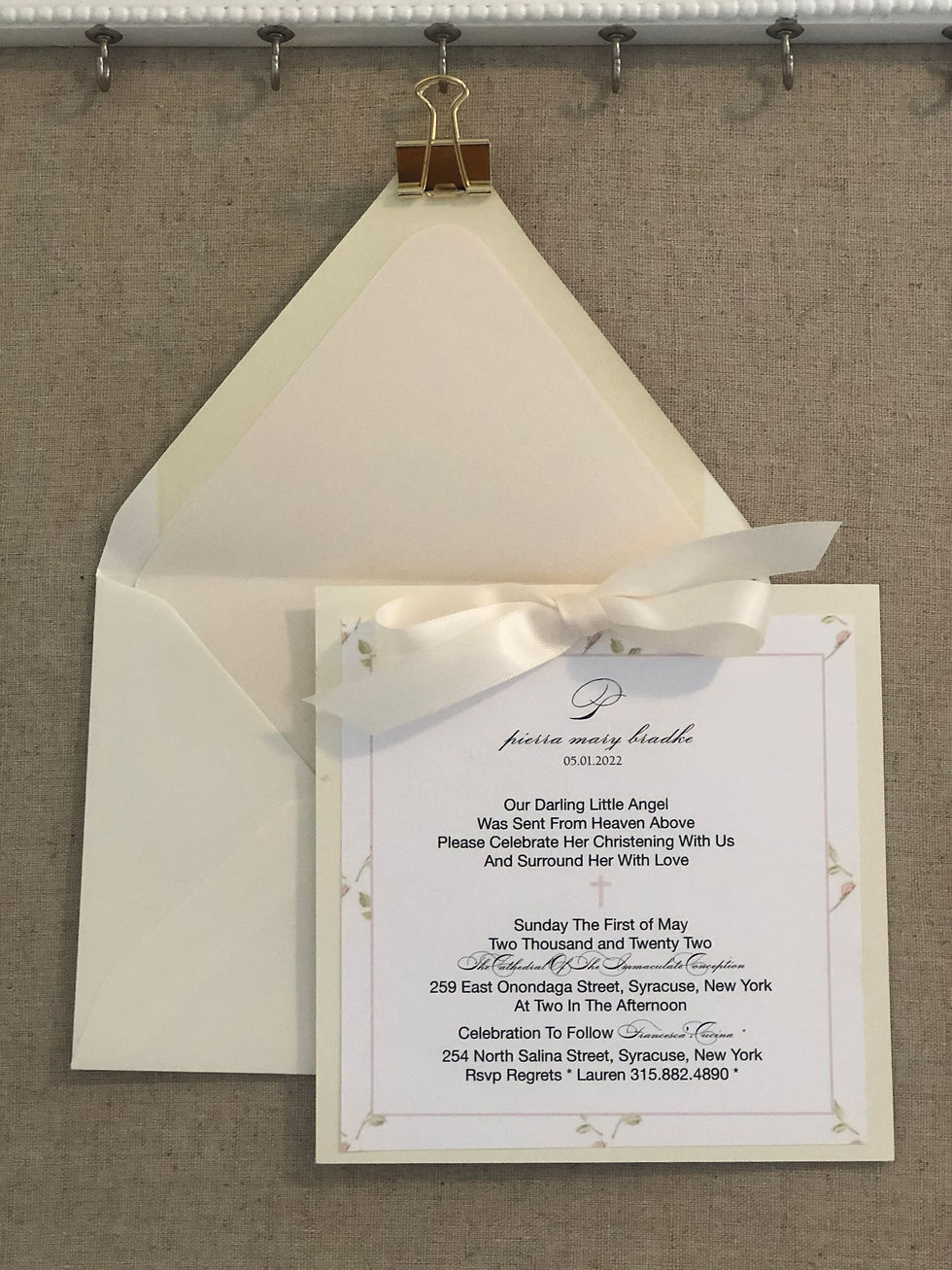 Thumbnail: Pierra Bow Christening Invitation