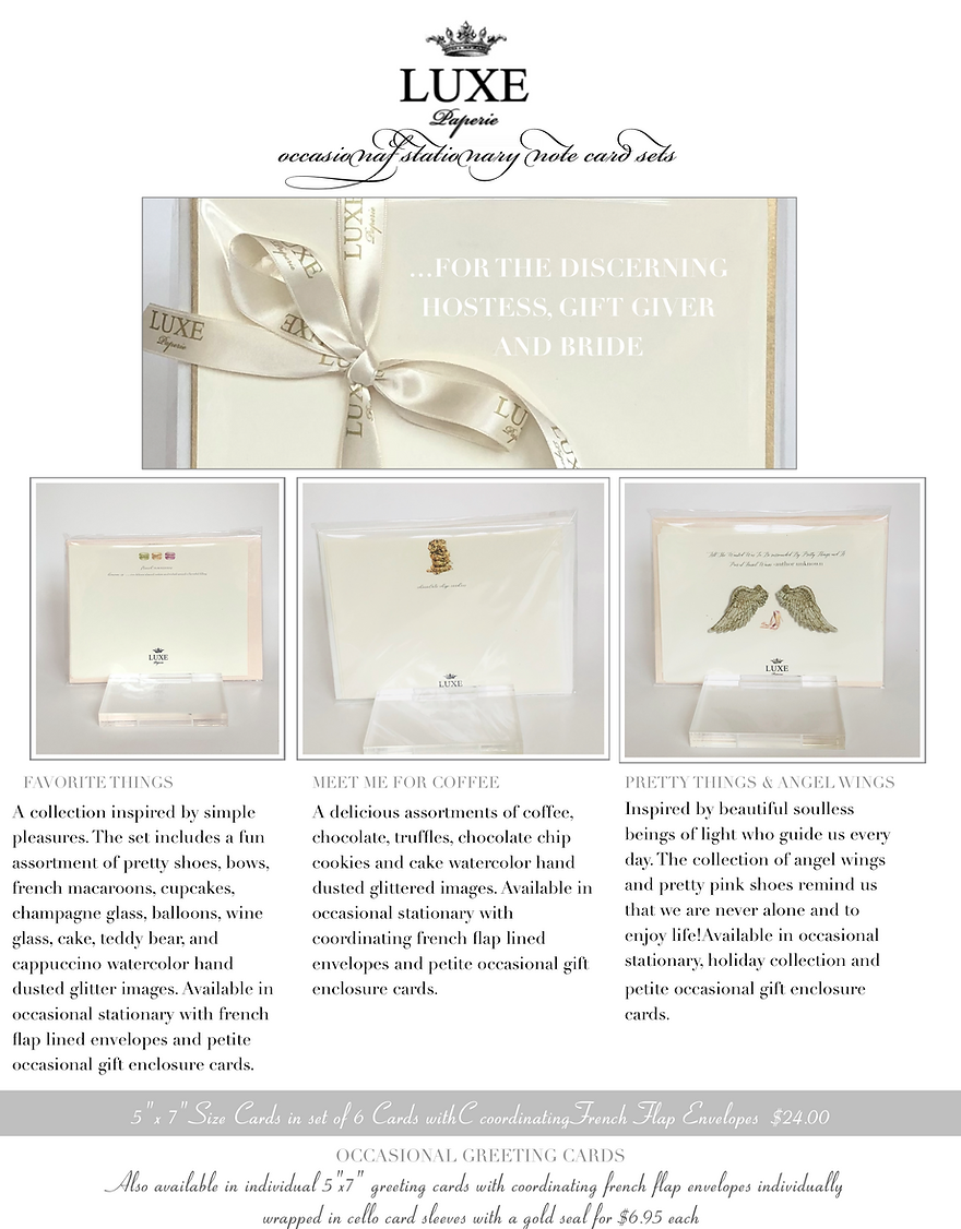 LUXE Paperie Price SATIONARY NOTE CARDS