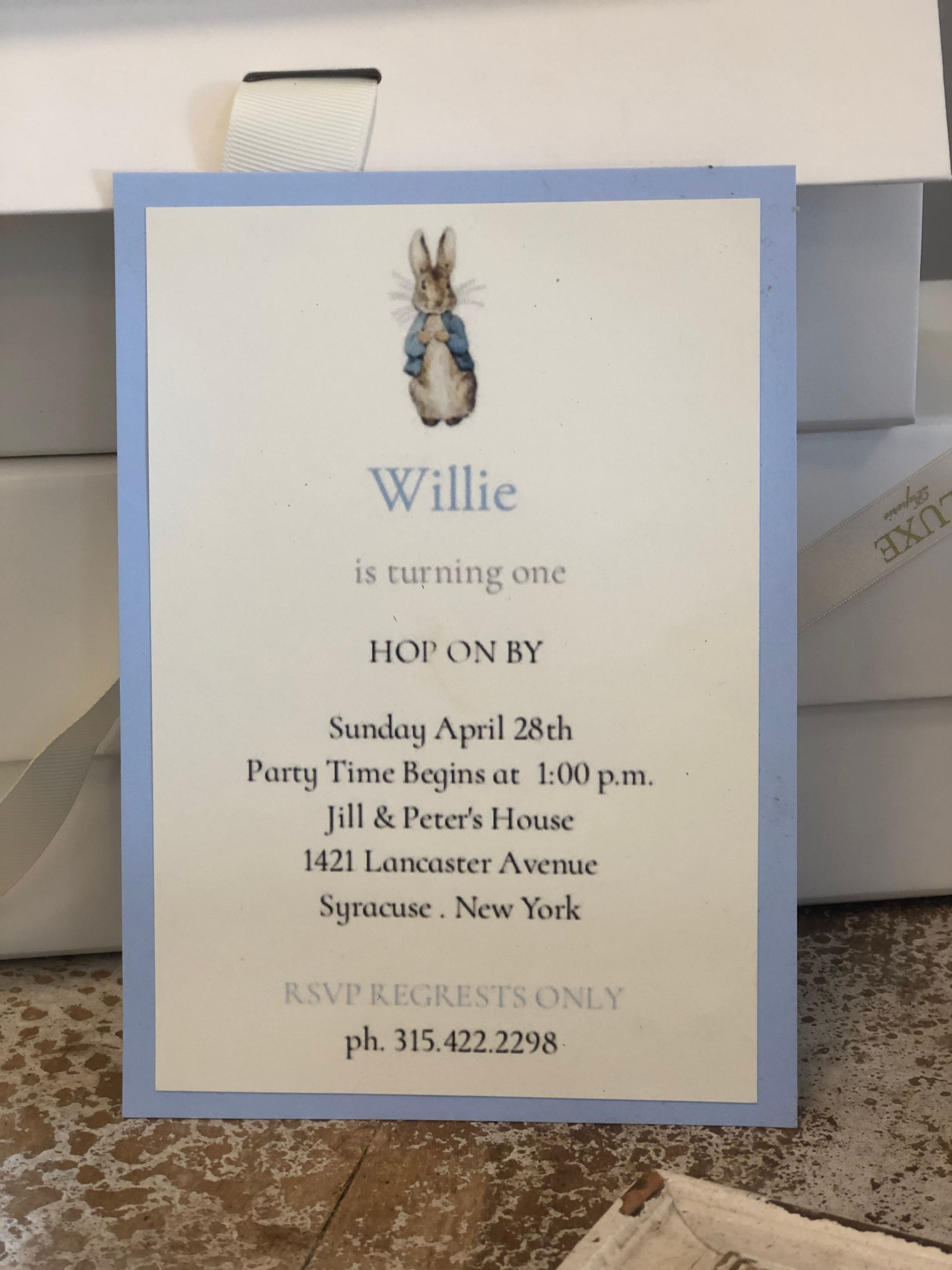 Willie's One Birthday Invitation 25