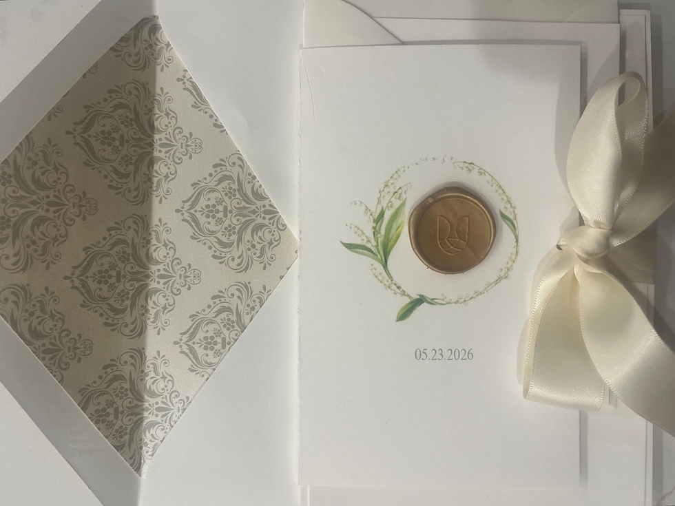 Thumbnail: Lily Of The Valley Wedding Invitation Suite quantity 25