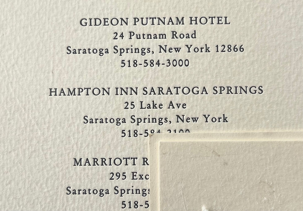 Thumbnail: Hall Of Springs Letterpress Wedding Invitation quantity 75