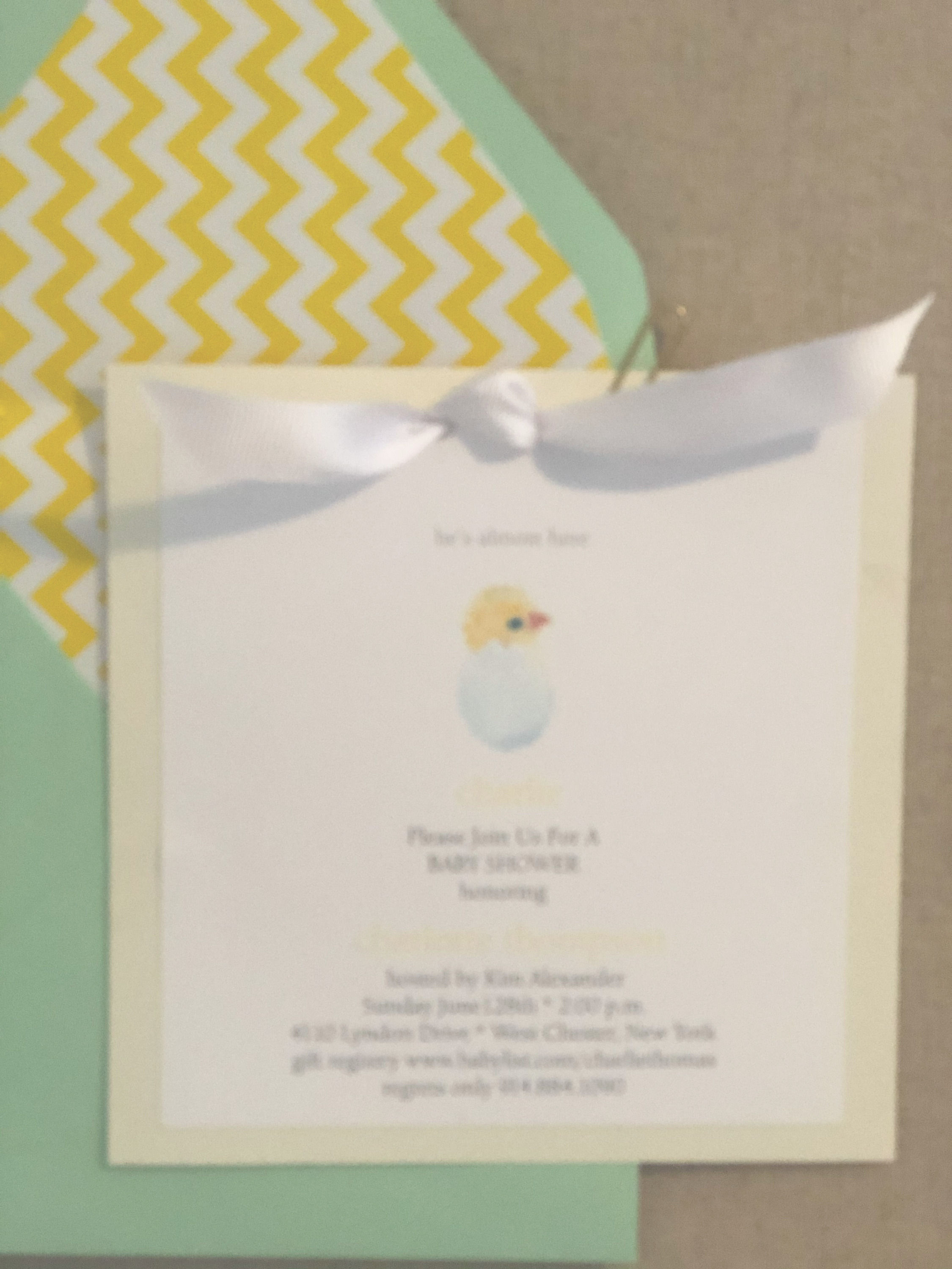 Charlie Chick Baby Shower Invitation quantity 25