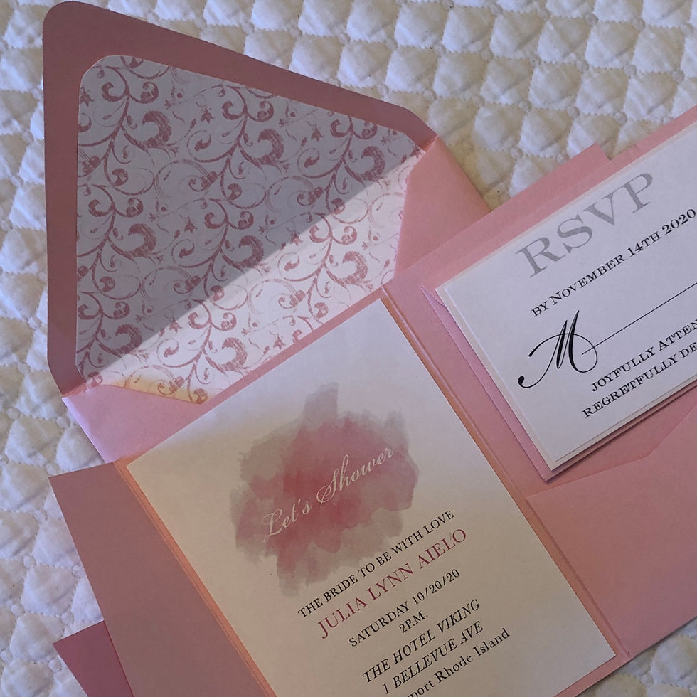 Thumbnail: Julianna Bridal Shower Invitation Suite quantity 25