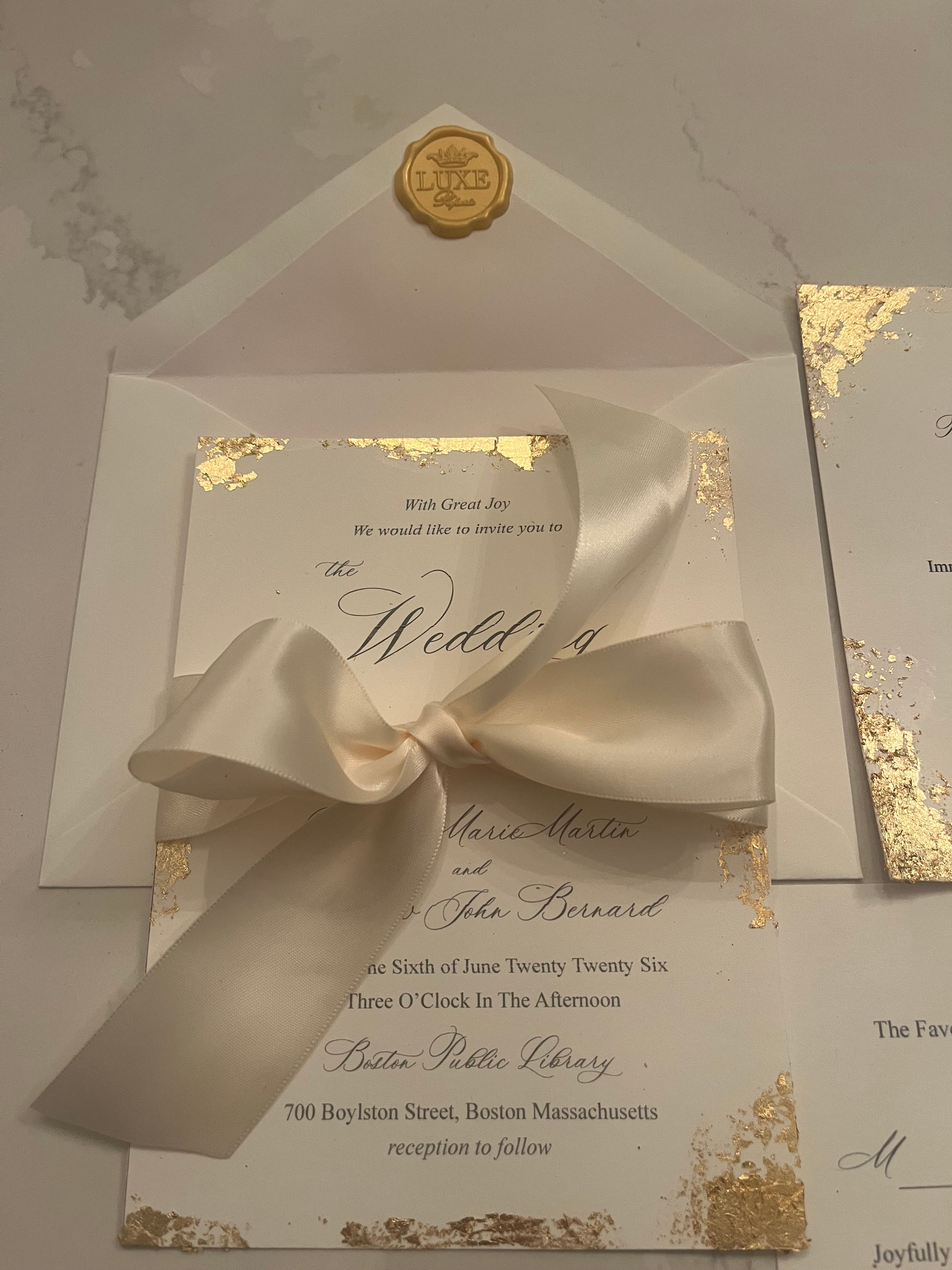 Ophelia Wedding Invitation Suite quantity 25