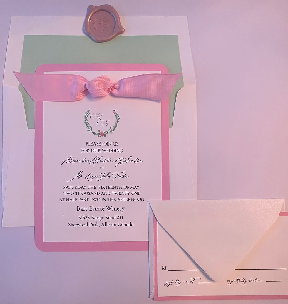 Thumbnail: Springtime On The Vineyard Wedding Invitation Suite quantity 25
