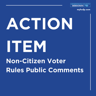 Action Item Update: Non-Citizen Voter Rules Public Comments