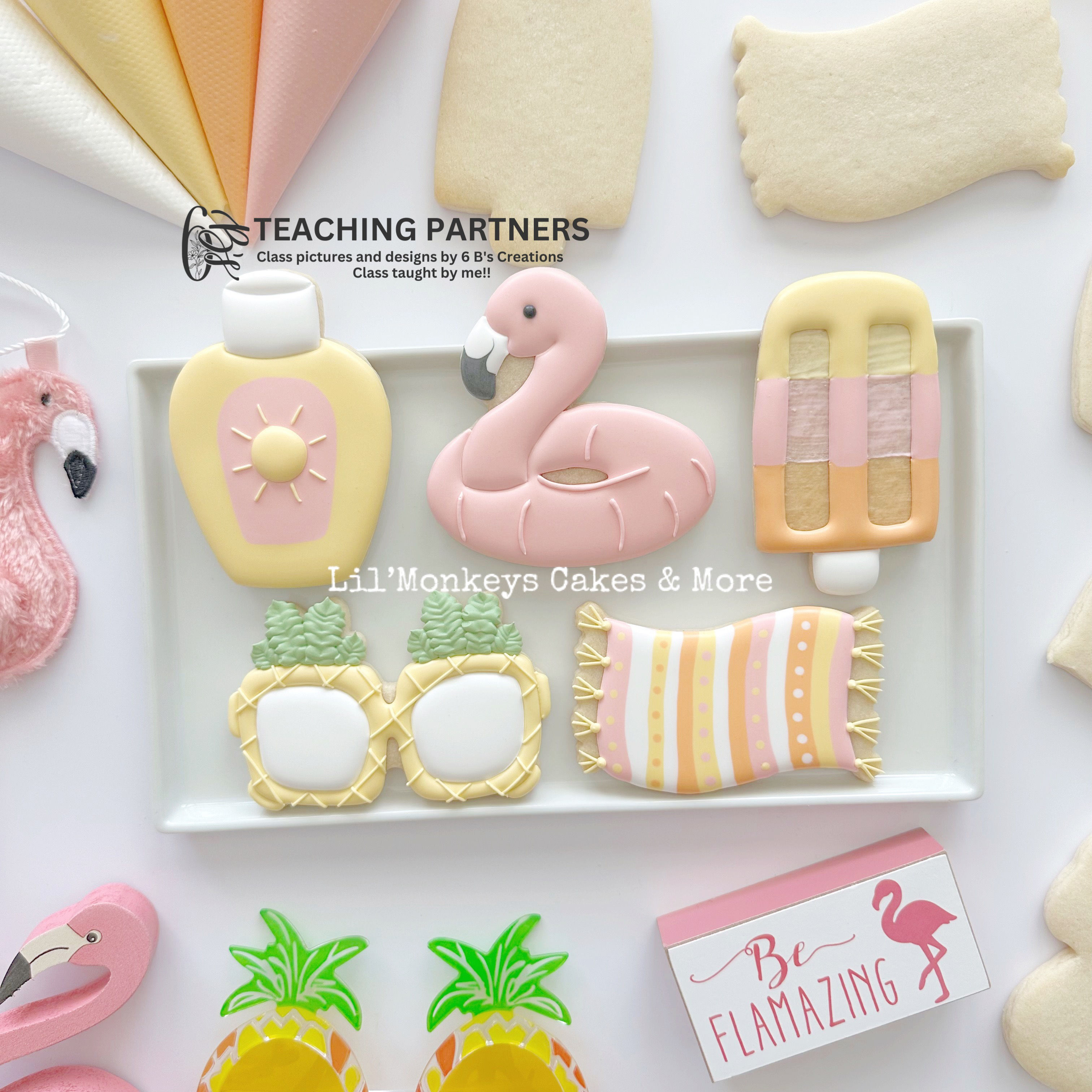 Let’s Flamingle Beg. Cookie Class , Sat. 6/20 @ 1-3 /Monique’s Private Party
