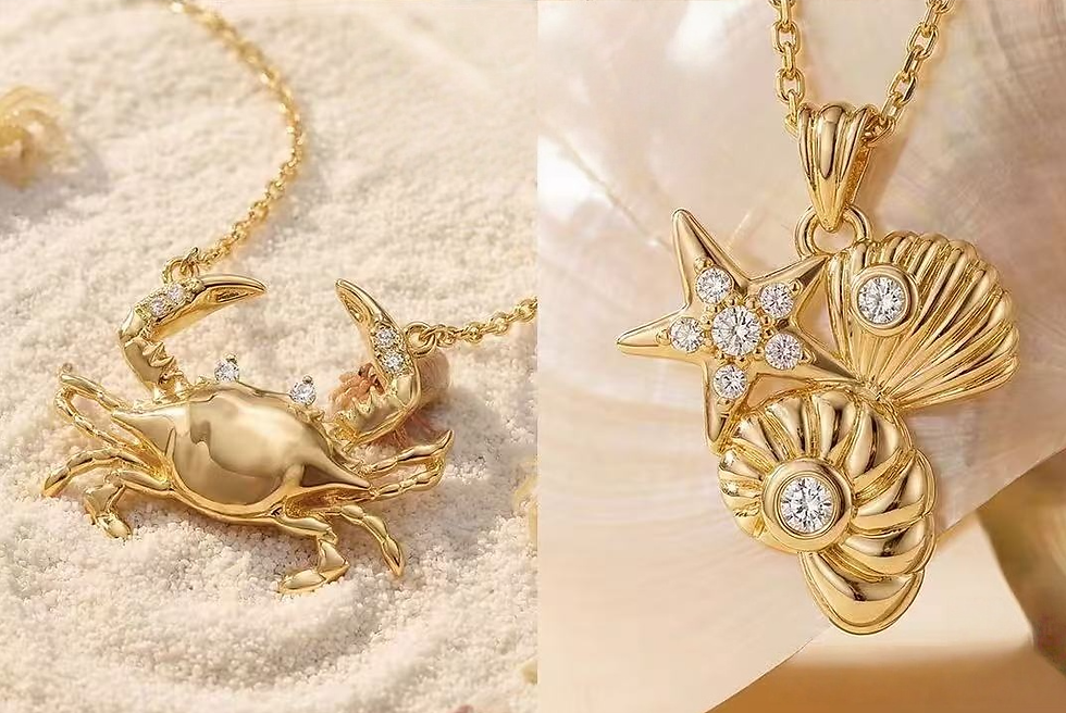 Trendy ocean and sea turtle jewelry made of stainless steel for beachwear