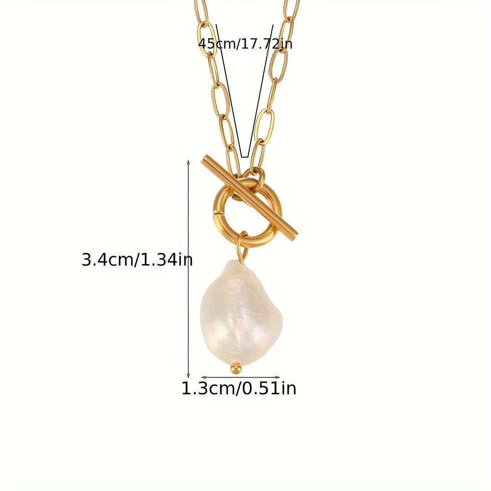 縮圖：Baroque drop pearl necklace