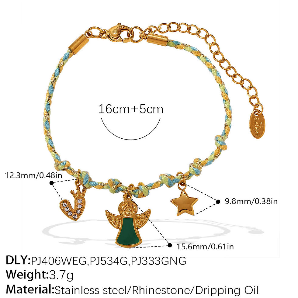 縮圖：Stainless Steel Ocean Charm Rope Jewelry Set – DIY Necklace & Bracelet