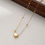 縮圖：Minimalist Heart Pendant Choker – 18K Gold Plated Stainless Steel Necklace