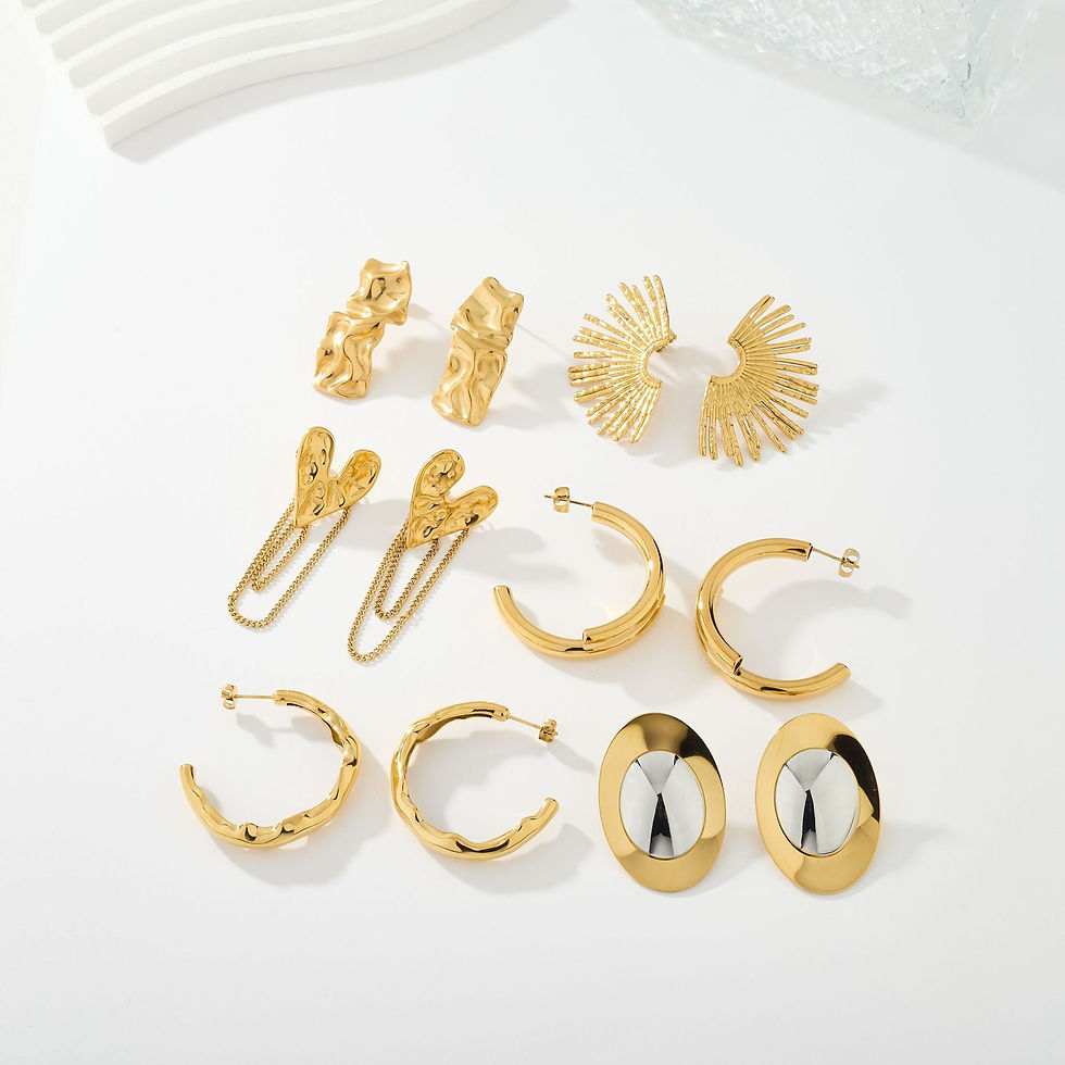 Textured Earrings – Custom Stainless Steel Design Available