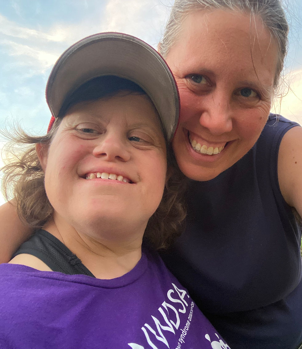 Coalition Director, Steph Noll (R), and her sister Emily out for an evening walk on their closest-to-home trail.
