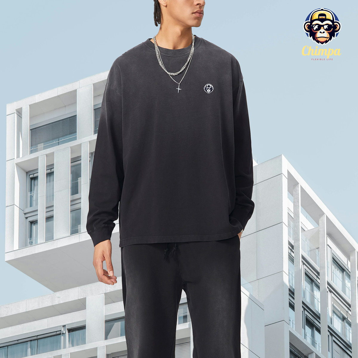 Chimpa Gradient Washed Long Sleeve T-Shirt