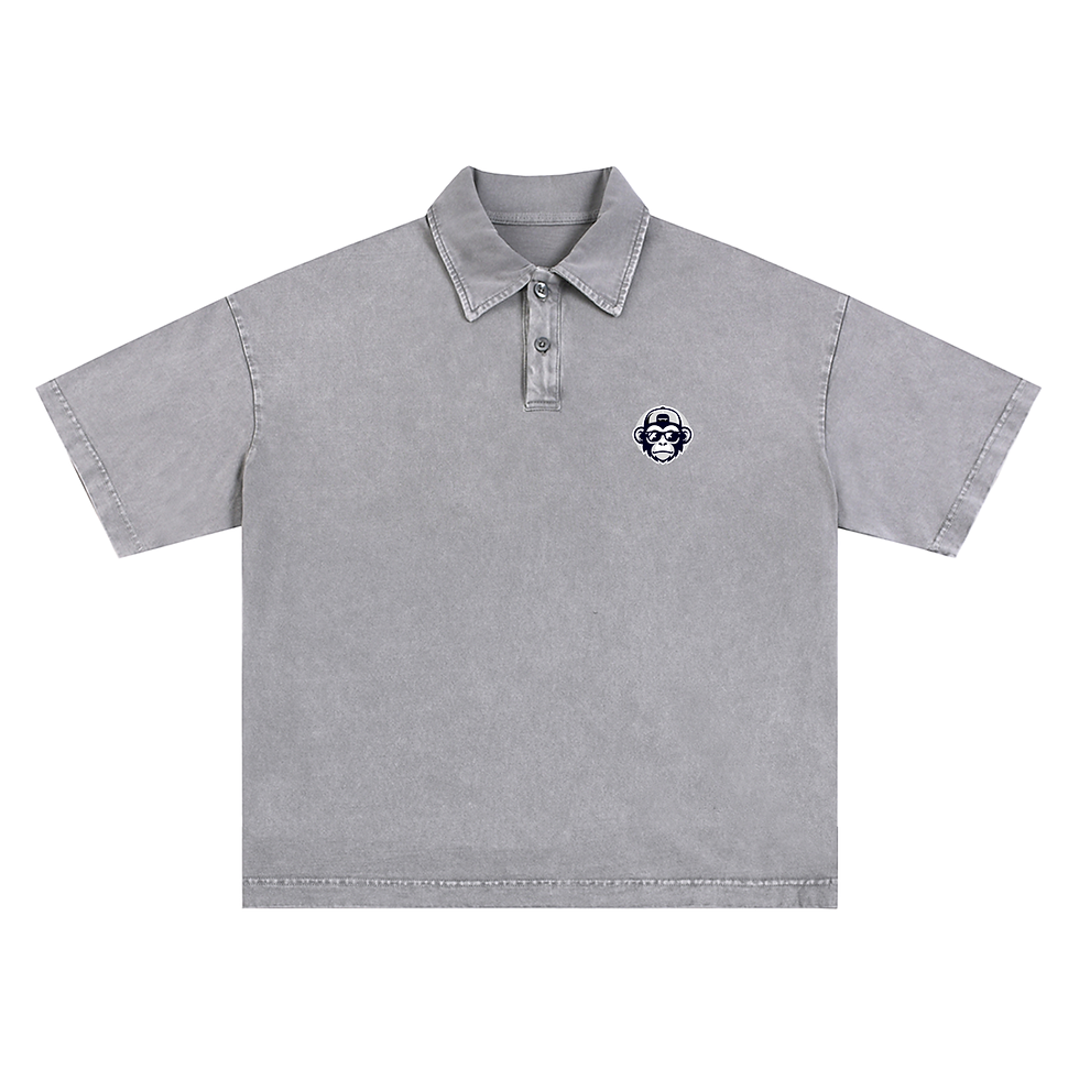 Thumbnail: Chimpa Heavyweight Snow-Washed Polo T-Shirt