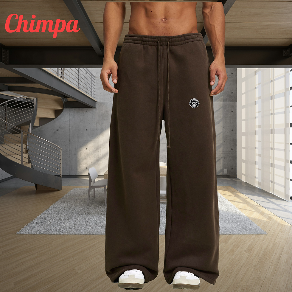Chimpa Fleece Drawstring Straight-Leg Sweatpants