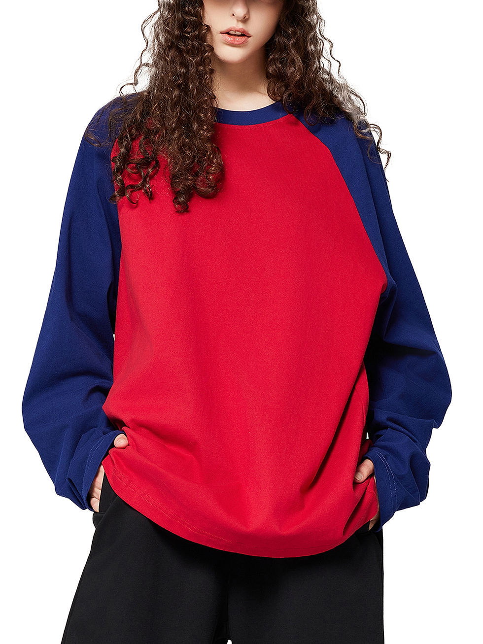 Thumbnail: Chimpa Color-Blocked Raglan Long-Sleeve T-Shirt