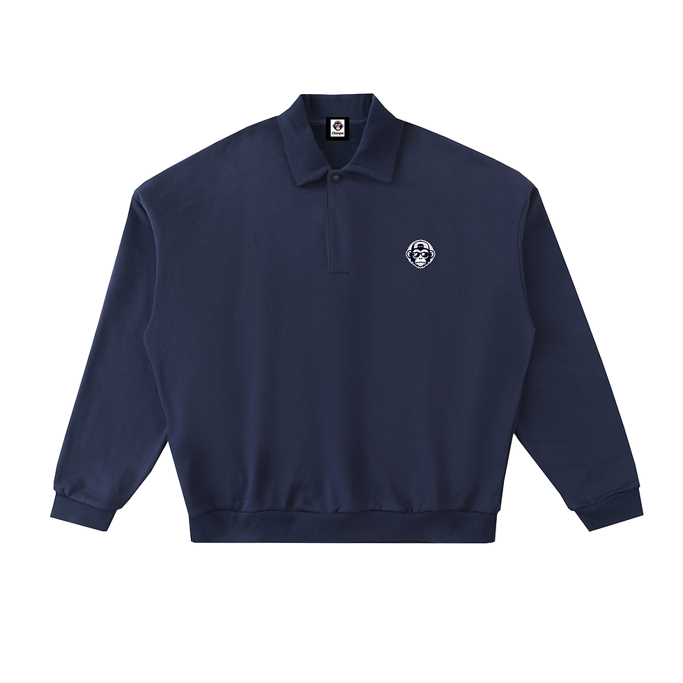 Thumbnail: Chimpa Heavyweight Fleece Polo Sweatshirt