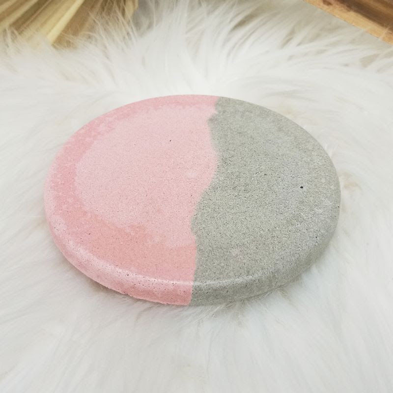 Miniatura: Porta Xícara Porta Copo Cimento Mini Base Concreto 11cm Cores