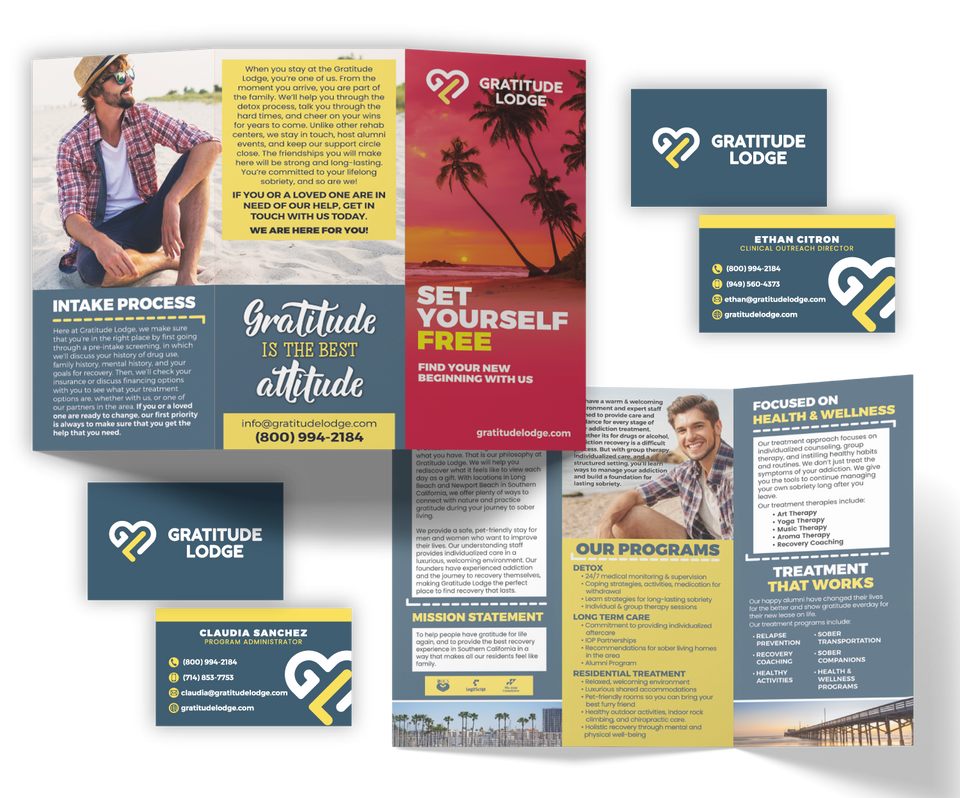 Gratitude Lodge Flyer & Business Cards