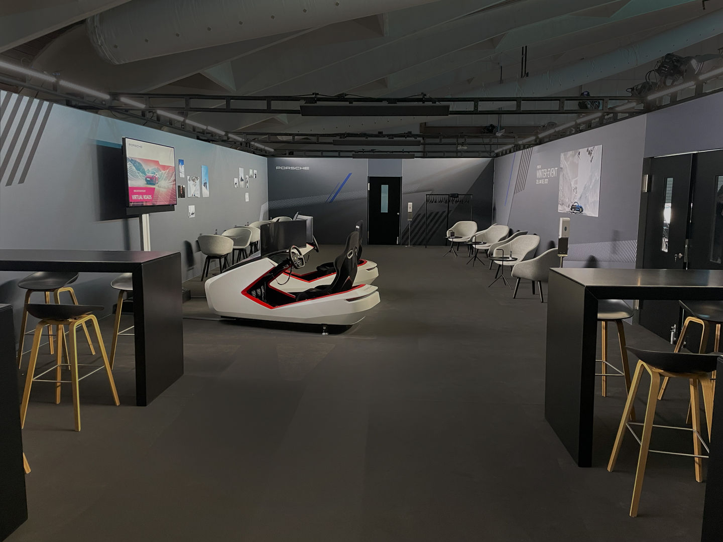 Professioneller Messebau aus Frankfurt und Wiesbaden, Messebau, Eventbau, Pressefahrveranstaltung Österreich, Porsche GP Ice Race