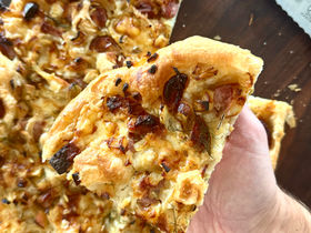Pork & Apple Focaccia w Fennel and Fontina