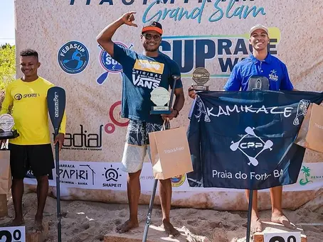 Anderson Pereira de Ituberá é vice-campeão do Itacimirim Grand Slam de SUP Race Wave