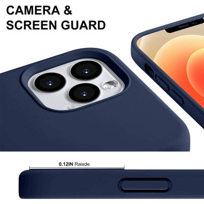 Thumbnail: Liquid Silicone Case Cover with Magnetic Ring for iPhone 12 to 15 Magsafe