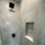 Custom Shower Tile with Niche in Belwood Ontario