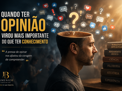 Um homem com a cabeça aberta com apresentando dúvidas em face dos livros e redes sociais