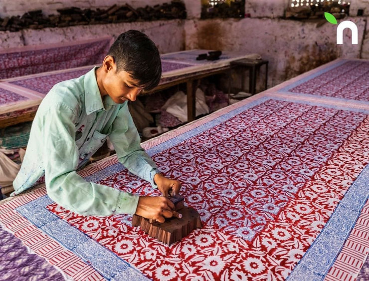 Block printing techniques in India