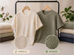 Pointelle and Jacquard Fabric for T-Shirts: Two Brilliant Unique Choices!