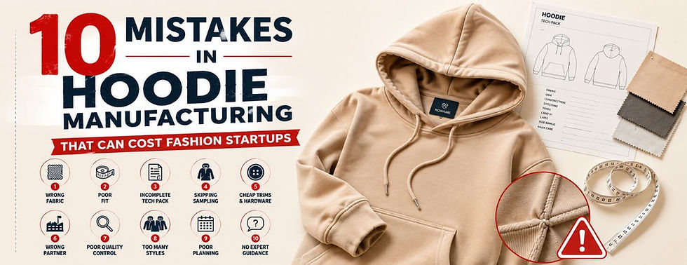 10 Mistakes in Hoodie Manufacturing That Can Cost Fashion Startups