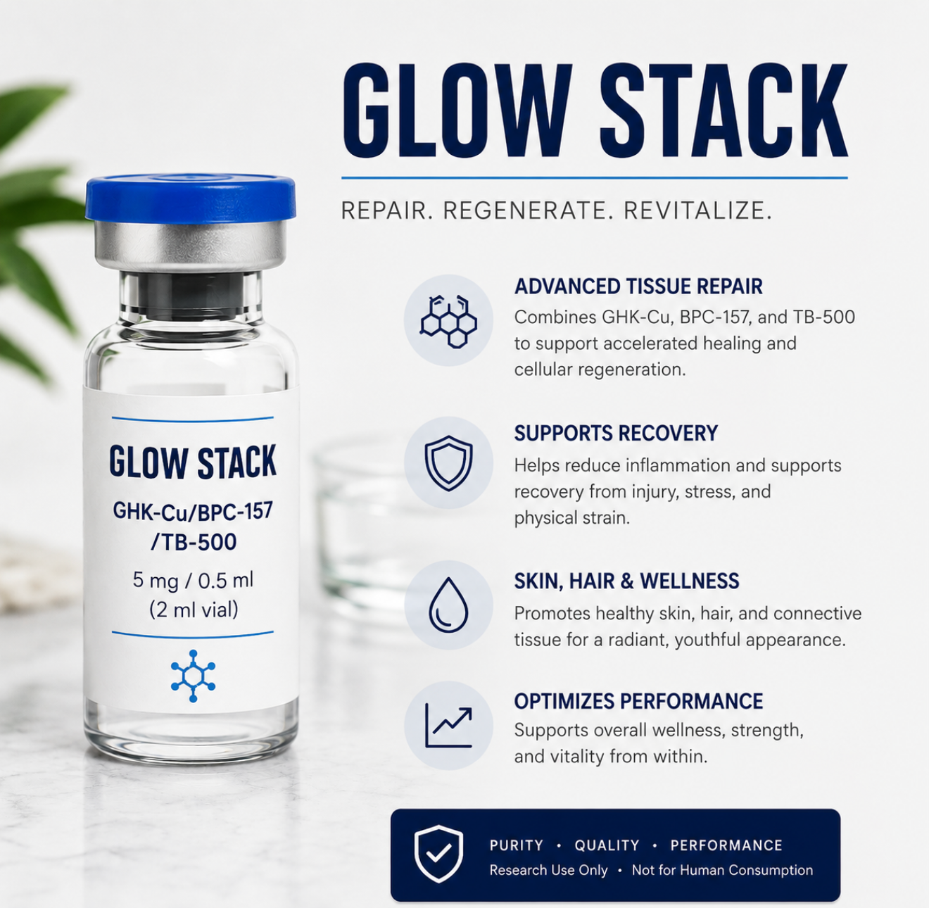 Glow Stack 5mg/0.5ml (2ml vial)