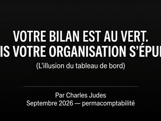 *Votre tableau de bord de pilotage a les voyants éteints : la comptabilité classique mesure les flux financiers, mais ignore les stocks qui font vivre votre organisation — compétences, confiance, énergie, vivant. La méthode R10 rallume ces voyants : diagnostic extractif/neutre/régénératif, 8 capitaux suivis séparément, dette de maintien au bilan. Découvrez le moteur de la permacomptabilité.