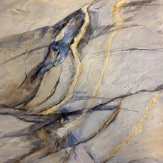 Anne Gjertsen_50 x 38 cm_Akryl på lerret_Varmt fjell I_Kr 1800