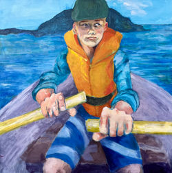 Jeg kan, Hanne Bringager, 80x 80, akryl på bomullslerret