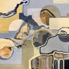 Lydia Lystad, Abstraksjon, 90x90, akryl på lerret