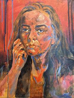 Ida Persson, Bak blikket, 40x30 cm, Akryl på lerret