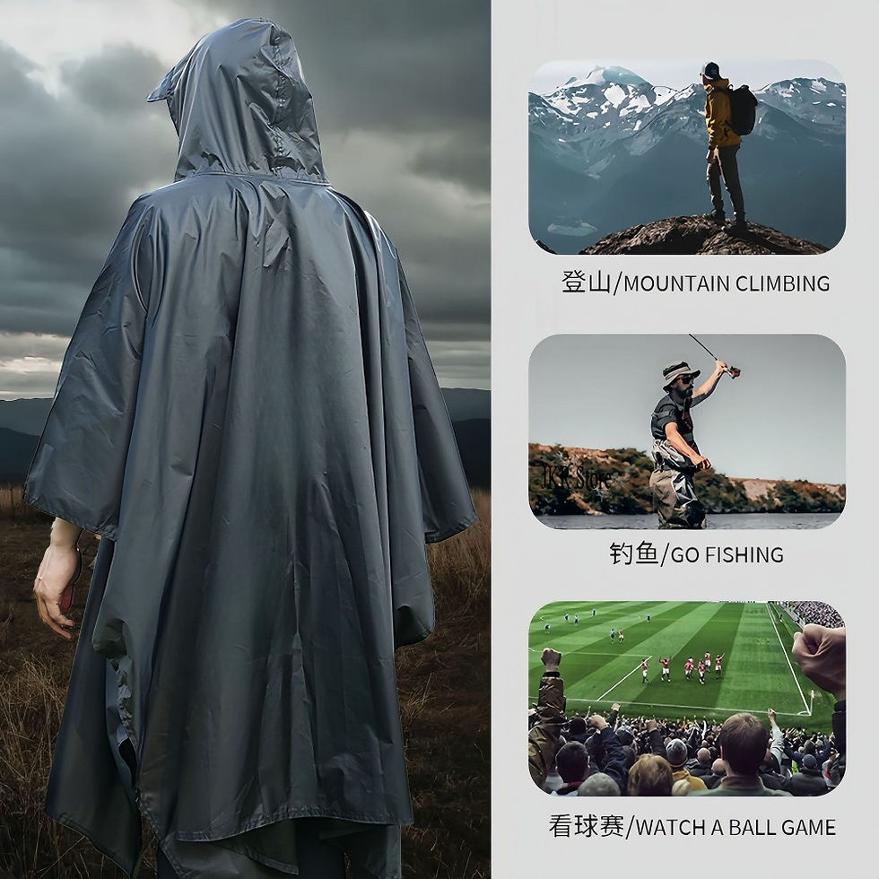 Thumbnail: Outdoor Military Raincoat Waterproof Poncho For Camping Hiking Travel 