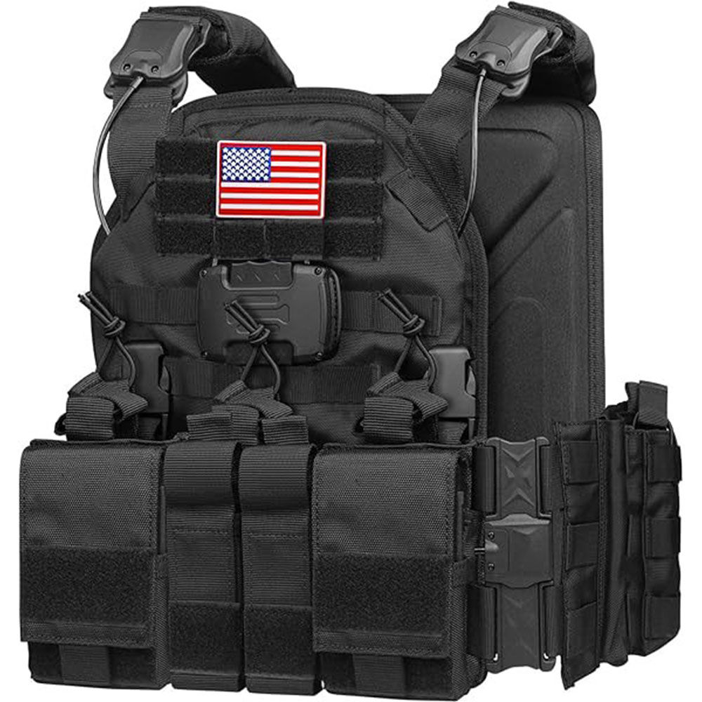 Tiexuebing Magnetic Quick Release Tactical Vest - Airsoft Vest MOLLE System Nyl