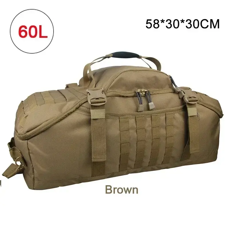 Thumbnail: 30L 50L 80L Sport Travel Bag Molle Tactical Backpack Gym Fitness Bag Lar