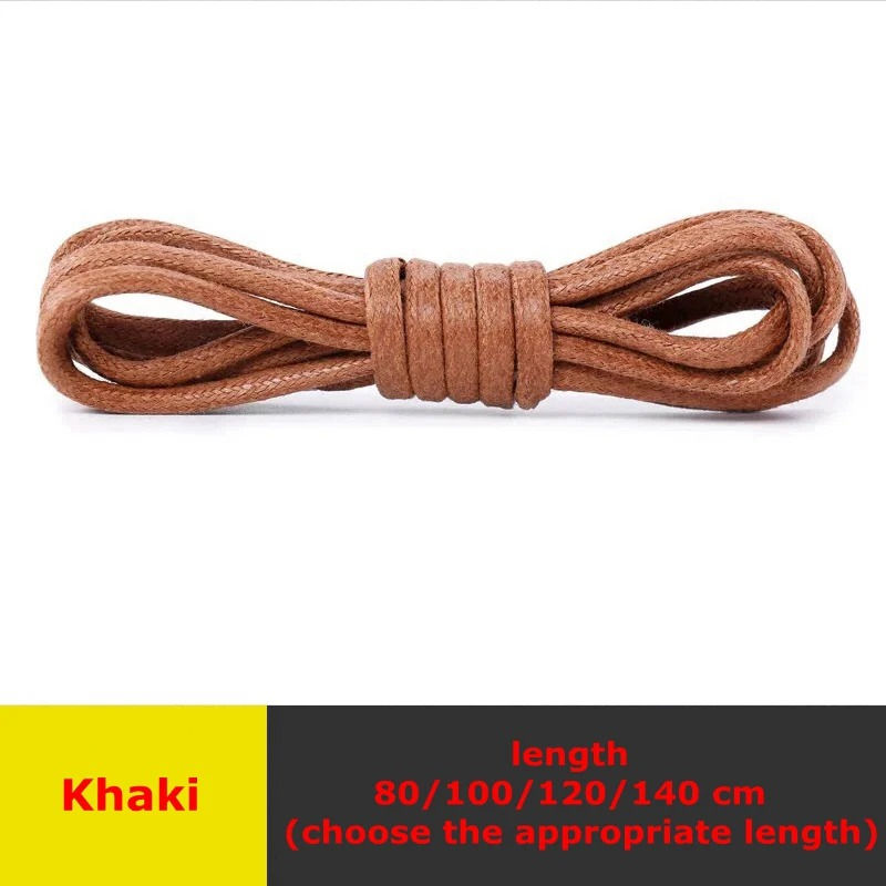 Thumbnail: Wax Round Shoelaces for Boots and Dress Oxford Shoes Cotton Waterproof ShoeLace
