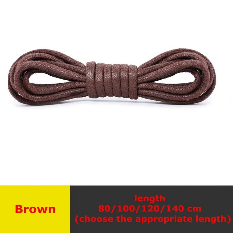 Thumbnail: Wax Round Shoelaces for Boots and Dress Oxford Shoes Cotton Waterproof ShoeLace