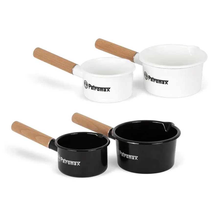 Petromax Emaille Pan Zwart en wit 0.5 liter