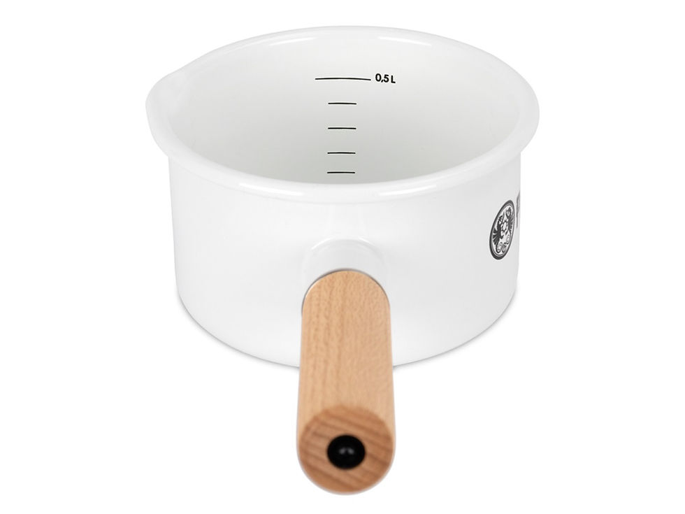Thumbnail: Petromax Emaille Pan Zwart en wit 0.5 liter