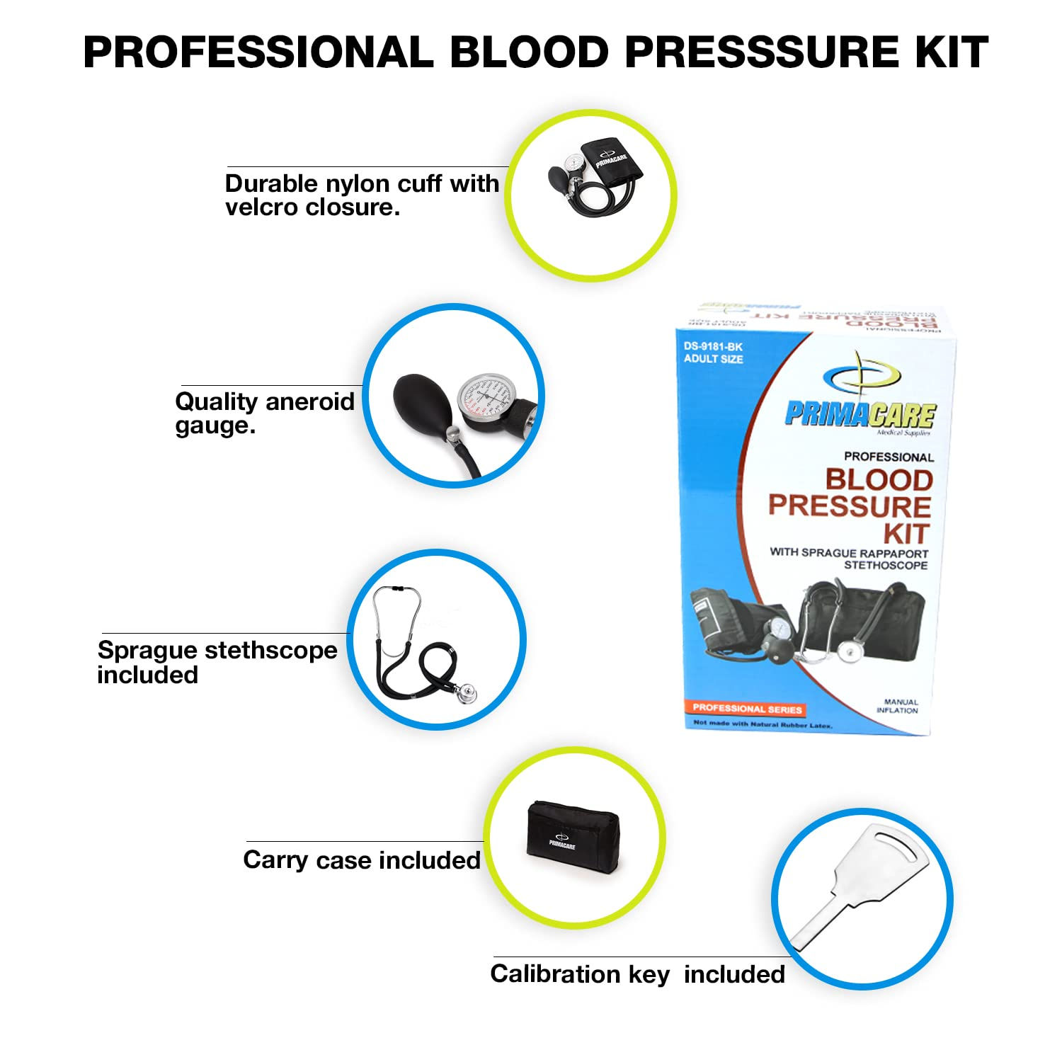 Professional BP Kit for Students – Manual Cuff & Sprague Stethoscope
