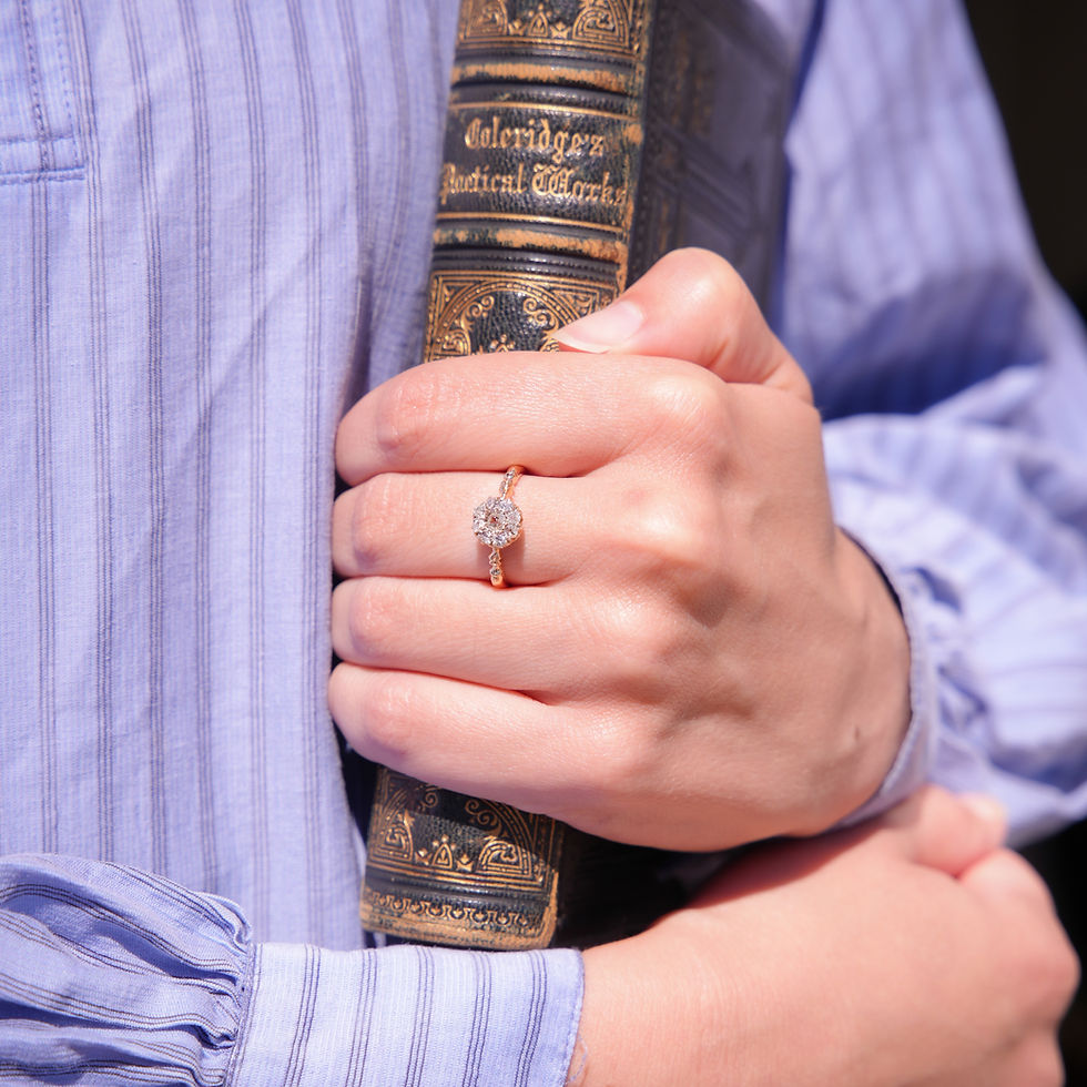 Thumbnail: 19th Century Diamond Flower Ring
