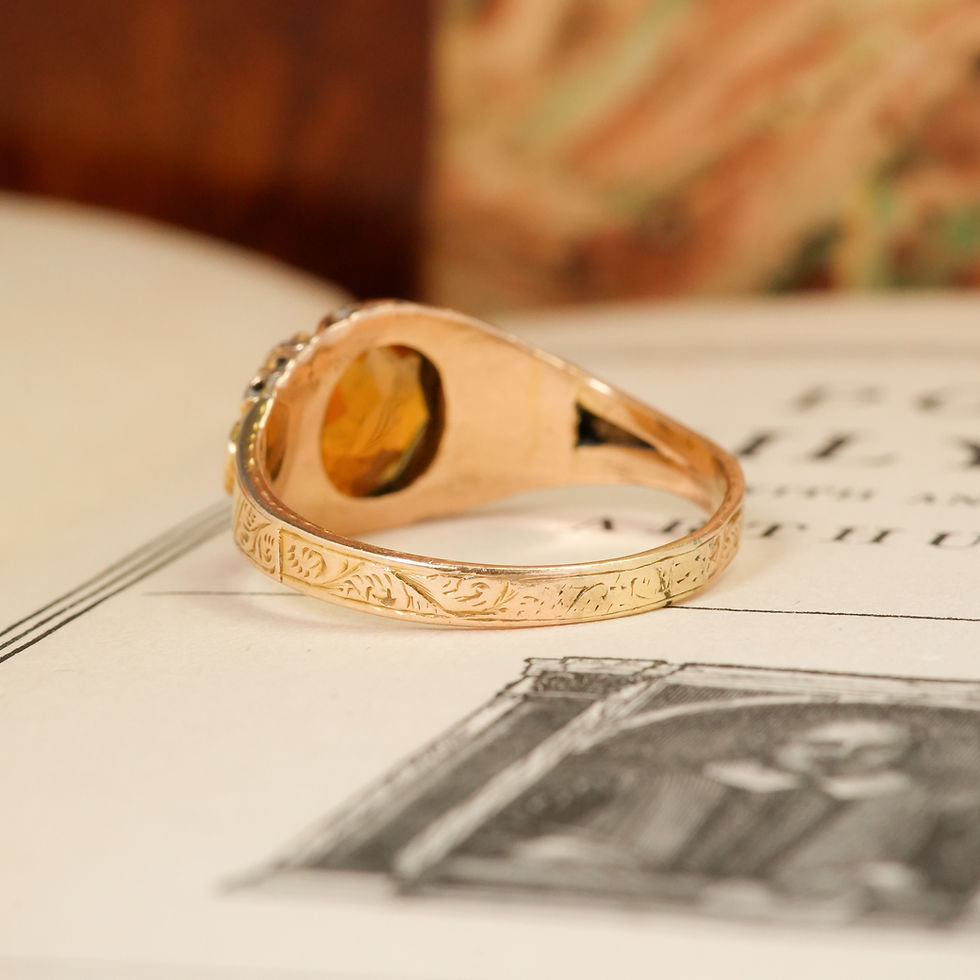 Thumbnail: 1872 Victorian Citrine & Opal Ring