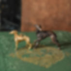 Thumbnail: 1976 Vintage Gold Greyhound Dog Charm